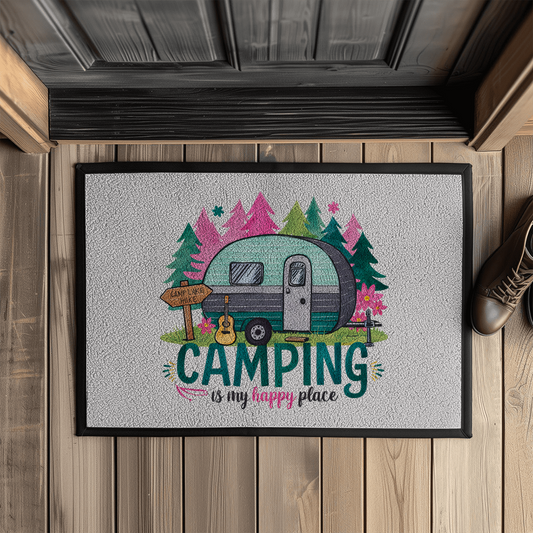 Fußmatte "Camping is my happy place"