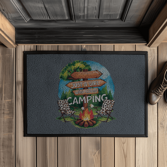 Fußmatte "Just a girl who loves camping"